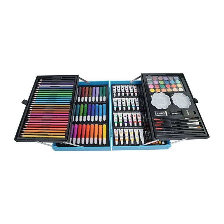 Buy Generic Drawing Set, Art Set, 150 Pieces, Includes Drawing Wax,  Crayons, Watercolour Pen, Paintng Oil Pastel And Accessories (Black) Online  - Shop Stationery & School Supplies on Carrefour UAE